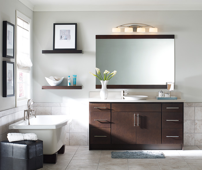 Contemporary Bathroom Vanity  Homecrest Cabinetry