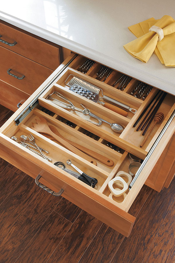 Wood Tiered Cutlery Divider Homecrest
