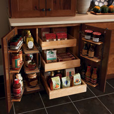 Wall Spice Pull Out Cabinet - Homecrest Cabinetry