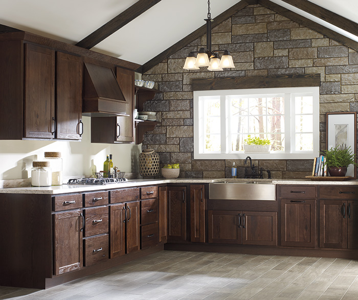 Rustic Kitchen Cabinets - Homecrest Cabinetry