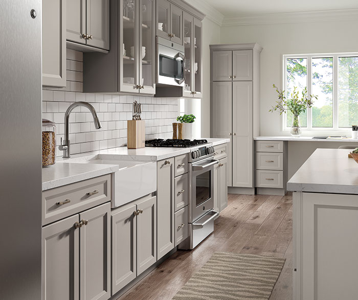Gray Cabinets In Transitional Kitchen, Gray Cabinets Kitchen Images