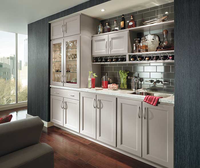 Contemporary Bar Cabinets Homecrest Cabinetry