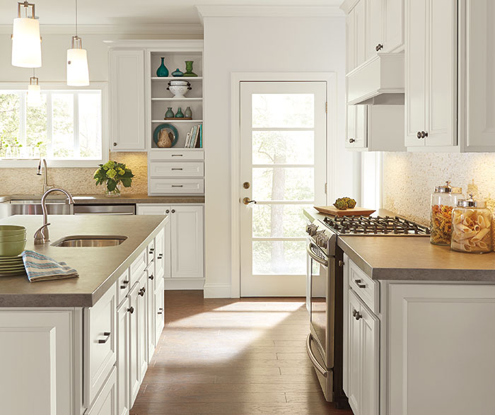 White Cabinets in Casual Kitchen – Homecrest