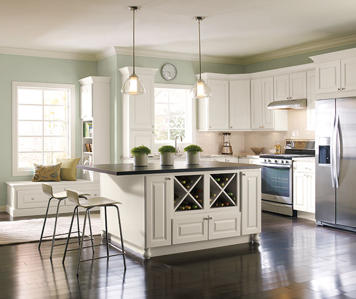 Off White Painted Kitchen Cabinets - Homecrest