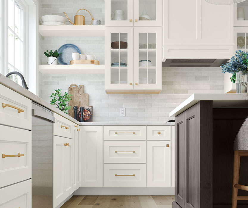 Traditional Cabinets in Two-Toned Kitchen