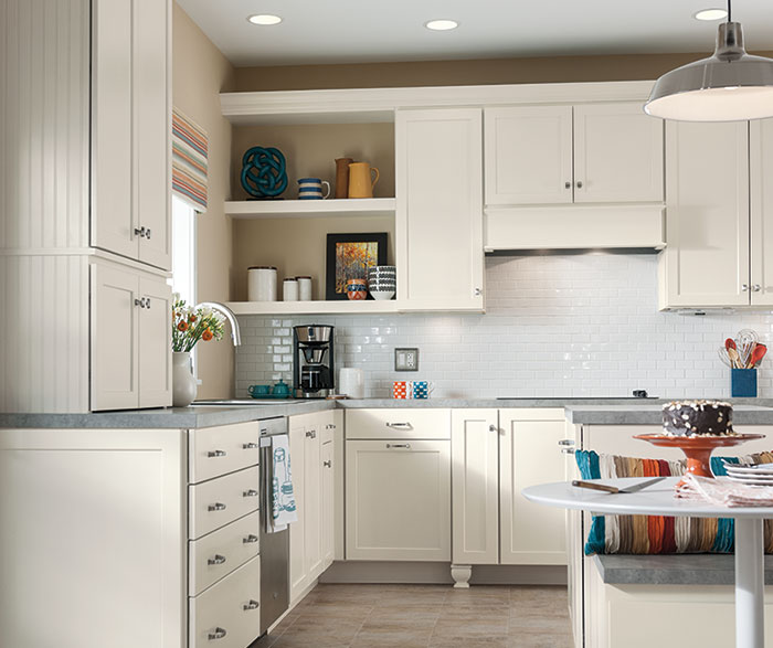 White Shaker Cabinets in a Casual Kitchen