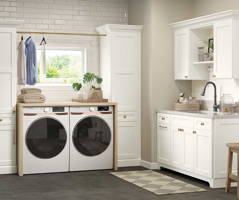 White and Gray Laundry Room and Mudd Room