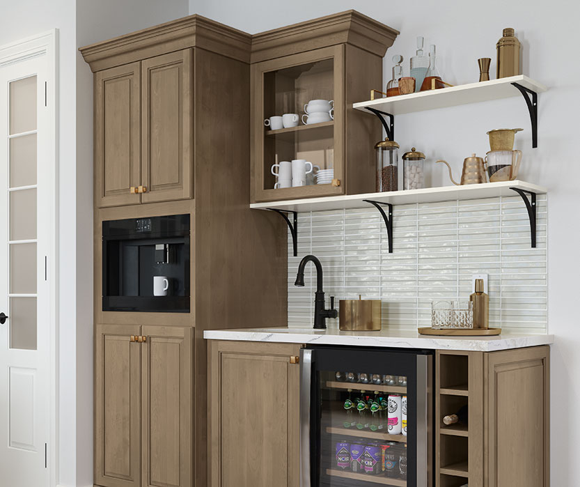 Perfect Traditional Coffee/Wet Bar Cabinets