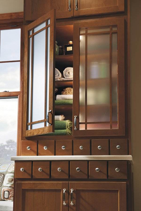 Shaker Mullion Door with Frost Glass - Homecrest Shaker Mullion Door with Frost Glass - Homecrest
