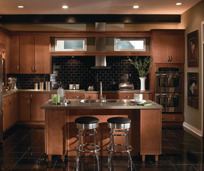 Contemporary Maple kitchen cabinets by Homecrest Cabinetry